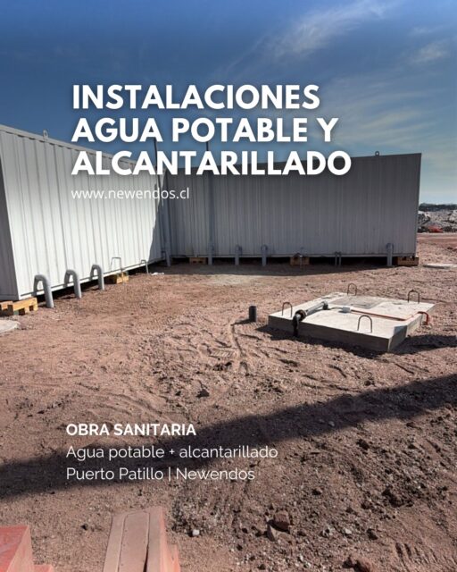 Agua y alcantarillado: lo que toda operación necesita en el norte

En Puerto Patillo, Newendos instala redes sanitarias que entregan:

✓ Autonomía: adiós a los camiones aljibe
✓ Cumplimiento: redes certificadas según norma
✓ Bienestar: agua segura para todo tu equipo
✓ Proyección: habilitas tu planta para crecer

En el norte, tener agua potable y alcantarillado no es comodidad. Es estrategia.

¿Tu empresa necesita conexión a servicios básicos? En Newendos lo ejecutamos.

#Newendos #PuertoPatillo #AguaPotable #Alcantarillado #ConstrucciónNorte