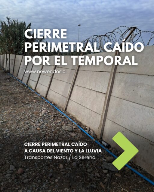 Cierre perimetral caído por temporal en La Serena | Reparación urgente Transportes Nazar ⚠️ @transpnazar 

El frente de mal tiempo en La Serena botó cierres perimetrales en bodegas y empresas. En Transportes Nazar tuvimos que actuar de emergencia.

Reparamos el cierre perimetral con postes dejando la instalación 100% segura y operativa en menos de 24 horas.

#cierreperimetral #temporal #laserena